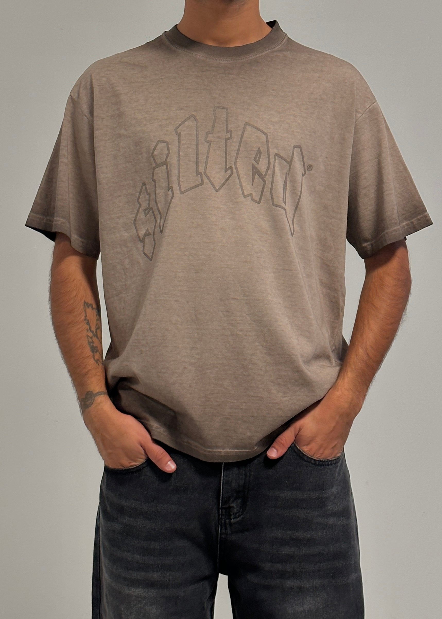 T-shirt washed Logo