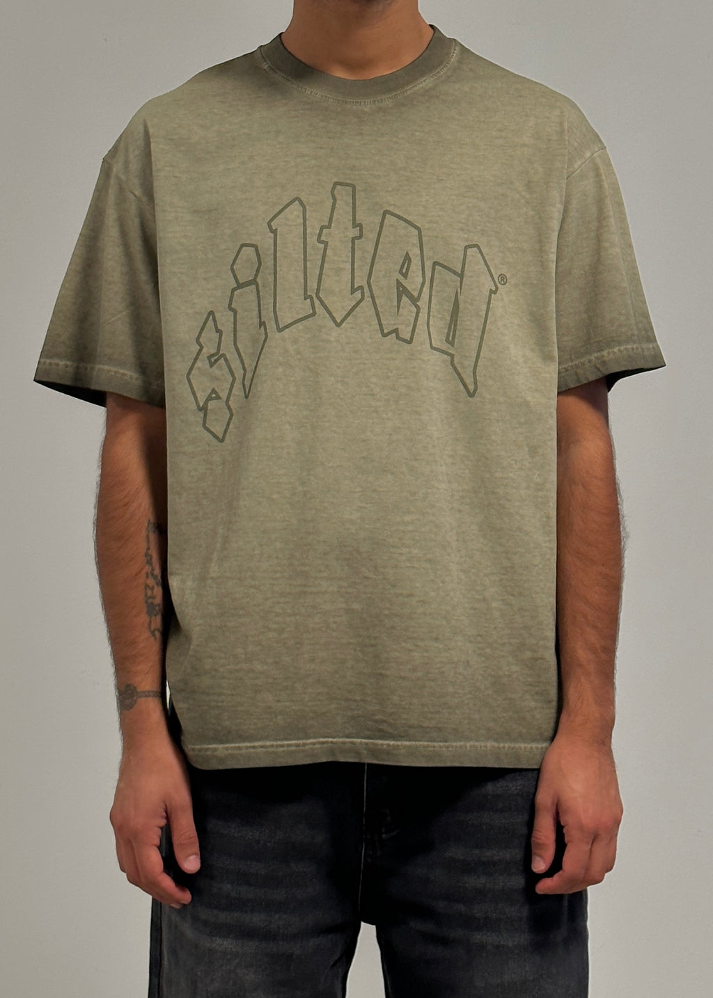 T-shirt washed Logo